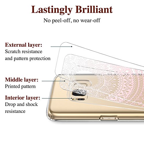 ESR Funda Samsung Galaxy S8 C  rcasa Transparente  F  cil de montar   Protecci  n a Esquinas  Borde Suave   Pl  stico Duro para Samsung Galaxy S8 - Manjusaka Rosa