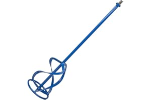 Skimflex Mixing Paddle – Paddle Mixer, Mixing Paddle for Drill, M14 Mixer Paddle for Plaster, Mortar, Paint, Cement – Dual Helix, Powder-Coated, Anti-Rust, 120mm (4") Tool Attachment