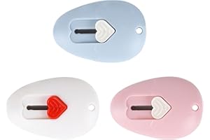 VALICAER Mini nóż do wykrawania, 3 sztuki, wysuwany otwieracz do listów, przenośny otwieracz do kartonów, nóż do cięcia papieru, do pakowania