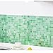 Price comparison product image Indexp Waterproof Bathroom Toilet Tile Mosaic Wallpaper Self-Adhesive Aluminized Wall Stickers (Green)