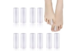 FBTOPNUM 10 PCS Protége Orteil Silicone, Protection Doigt de Pied, Protecteurs Tube Orteil, Nouveau Matériel, Capuchons Orteils Gel, Idéal Pour Ampoules, Callosités, Soulagement de La Douleur de Friction.