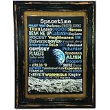 Spacetime Druck Poster A4 Galaxies Astronaut Alien Geschenk AnneSvea Typo Deko Space Science Fiction Weltraum