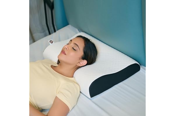 CareFoam Memory Foam Cervical Neck Pillow | 2 Years Warranty | Pain Relief Sleep, Improves Posture Spinal Alignment, Neck Pai