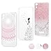 Price comparison product image iAdvantec Wiko Lenny 4 3x TPU Painting Mobile Phone Shell Protective Case for Shock Absorption Cover Case For Mobile Phone - Pink Totem and Marble + Butterfly Girl
