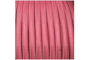 LND Fil Électrique Tissu Framboise 2x0,75mm² - Câble Électrique Textile de Qualité