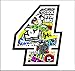 Produktbild Aufkleber Zahl ANZANL NUMBER 4 RENNEN 12 cm ZENTIMETERN - STICKER BOMB - cross spur auto moto stickers