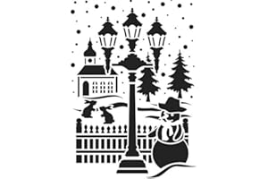 IDEEN MIT HERZ Ideazione con Cuore Stencil in plastica Laser, per finestre, DIN A4, Natale e Inverno, Ideale per Decorare pareti, Tessuti, Carta, vetrine