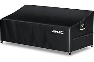 AWNIC Garden Sectional Sofa Cover Outdoor Sofa Cover 3 Seater Garden Furniture Covers Waterproof Outdoor Sofa Covers UV-resistant 220x85x61/71cm