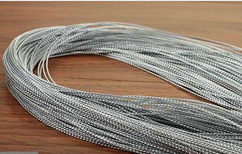EDGEAM 100M Silber glitzernd Kunststoff Kordel Ø 1mm für Hang Etikett, DIY Dekoration Basteln Nähen - 2