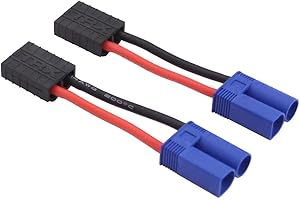 OliRC 2 pièces EC5 mâle à TRX Femelle connecteur Adaptateur avec 14awg 5cm câble (C112-2)