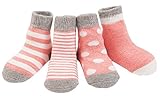 WmcyWell Unisex Baby Newborn Dots Cotton Socks Infant Warm Socks(Pack of 4)