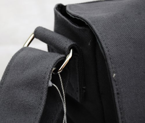 L&X Canvas-Schultertasche, für Apple Macbook Pro (13 Zoll bzw. 33,02 cm) / Apple iPad, leichtgewichtig, Canvas + PU-Leder, Grau - 3