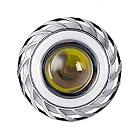 Autofy BALIGHT0004 Universal Round Dual Angel Ring COB LED Projector Light for Bikes