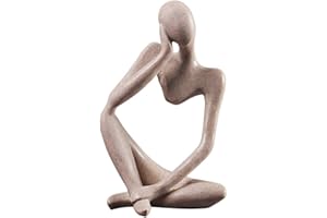 Hosoncovy Statuetka myśliciela z żywicy myśliciel rzeźba myśliciel figurka myśliciel ornament myśl mężczyźni ozdoba statuetka rzemiosło sztuka prezent rzeźba dekoracja do domu biura półka na książki dekoracja biurka (prawny myśliciel)