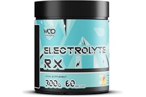 Electrolyte RX Premium Electrolyte Blend Highly Dosed Electrolyte Profile for Fitness and Sport | Low Calorie Electrolyte Powder | 300g Tub WOD Powders (Orange & Mango)