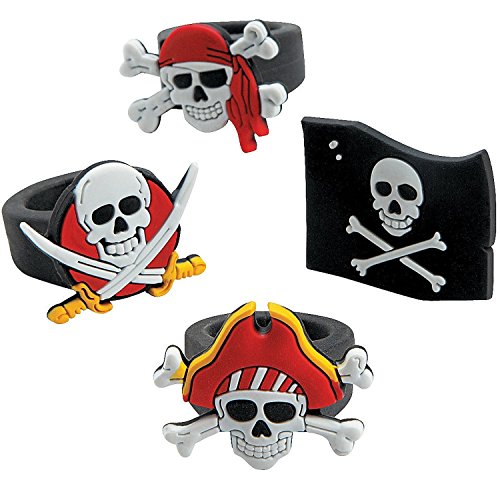 German Trendseller® - 8 x Piraten Ring ┃ Mitgebsel ┃ Piraten Party ┃Seeräuber┃Kindergeburtstag …