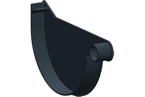 4 HOME & GARDEN 4Home&Garden | Rinnenendstück Endkappe Rechts | Kunststoff PVC Farbe Anthrazit | Dachrinnensystem RG 100 Typ 300 Fallrohr DN 60