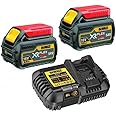 DEWALT DCB546 18v 54v XR Flexvolt 6.0ah Battery Twin Pack + DCB116 Fast Charger