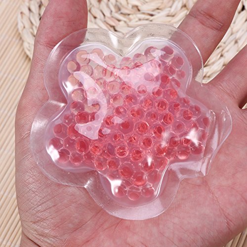 Healifty Mehrfachkompresse Kalt-/Warmkompresse Blume Form Thermoperlen für Erholung und Physiotherapie 12CM (Rosa)