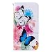 Produktbild HopMore Xiaomi Redmi 6 Pro Leder Hülle mit Kartenfach Klappbar Mandala Design Muster Silikon Bumper Ledertasche Magnetverschluss Redmi 6 Pro Handyhülle Standfunktion Holster Stoßfest Schutzhülle Tasche Schale Cover Case - Schmetterling