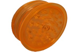 JOY STORE Macinino per spezie e tabacco. Grinder in plastica per tritare tabacco e qualsiasi spezia. (60mm). (Arancione)