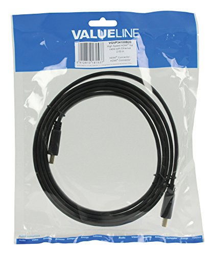 Valueline VGVP34100B20 High Speed HDMI Flachkabel mit Ethernet (Stecker auf Stecker, 2m) schwarz - 3