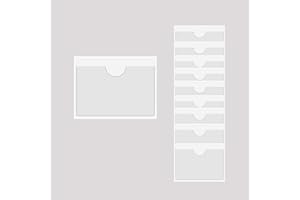 BAIWOAK Buste autoadesive trasparenti, trasparenti e autoadesive, per etichette e foto, per indici, pianificatori, armadi, scaffali, 10 pezzi (220 x 150 mm)