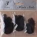 3 PACK BROWN OR BLACK FINE MESH HAIR NETS UNISEX GREAT FOR WORK (Black)
