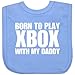 Price comparison product image 1 Born to play XBox with my Daddy Cotton Velcro Baby Bib BLUE