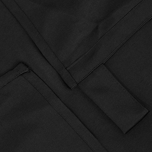 Deconovo Vorhang Blickdicht Schlaufen Gardinen Schlafzimmer Thermogardine Schlaufen Schlaufenschal 175×140 cm Schwarz 2er set - 4