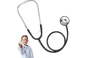 GNALIA Profesjonalny Płaska Głowa Stetoskop, Kolor Czarny, Rozmiar Standardowy, 1 Jednostka Do Diagnostyki Medycznej I Zastosowania Klinicznego