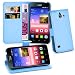 Produktbild Huawei Y550 Hülle in BLAU von Cadorabo - Handyhülle mit Kartenfach und Standfunktion für Huawei Y550 Case Cover Schutzhülle Etui Tasche Book Klapp Style in PASTEL BLAU