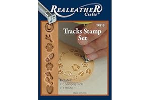 realeather Crafts Lederwaren Tracks Stempel Set T4913 8 Leder Briefmarken