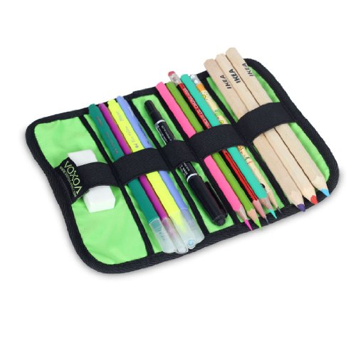 BUBM Wrap Universaltasche Tasche für Zubehör wie Kabel und Stift Organisator (Klein, Schwarz) - 4
