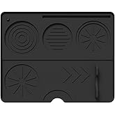 DIANZHU Coffee Tamper Mat, Food Grade Portafilter Holder, Tamper Mat, Slip-Proof, Consistent Pressure, 25x20cm, for Counterto