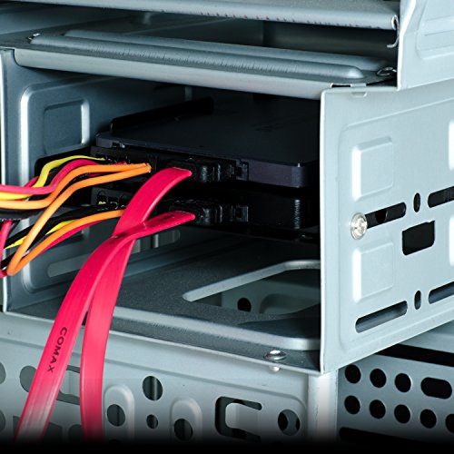 CSL – 2,5″ Dual Einbaurahmen 2x HDDs oder SSDs | 3,5″ auf 2,5″ | kompatibel für bis zu 2 Festplatten in 2,5″ (6,4cm) Größe | inkl. Montagezubehör - 6