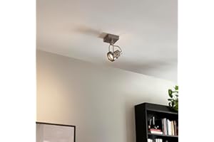 Qazqa - Industrial Spotlight Ceiling Steel I Nickel Matt I Satin rotatable and tiltable - Suplux- - Industrial - Suitable for LED GU10 | 1 Way Light - Steel Surface-Mounted spotway Light - Suitable