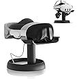 CENXI Stand Holder for Meta Quest 3S Quest 3, for Oculus Quest 2, for apple Vision Pro, Universal VR Headset Vertical Mount, More Safety Stable Round Base, Multi Storage Space Way, Install Easy