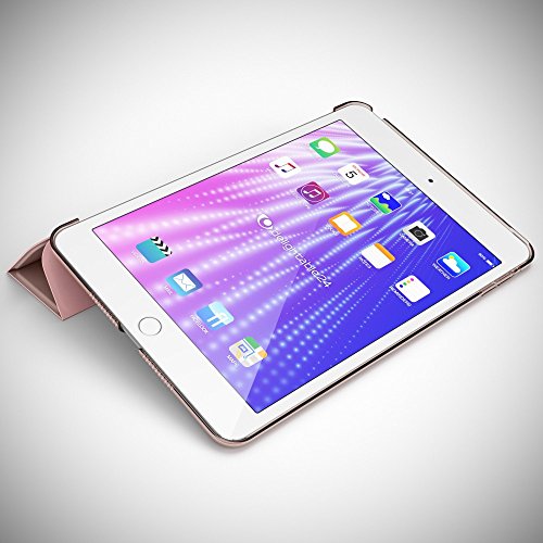 Apple iPad Mini 4 Hülle Smart-Case von NICA, Ultra-Slim Cover Dünne Tablet Schutzhülle, Kunst-leder Hardcase Multi-Ständer Tasche, Display-Schutz & Backcover Flip-Case Klapphülle Sleeve – Rose Gold - 3