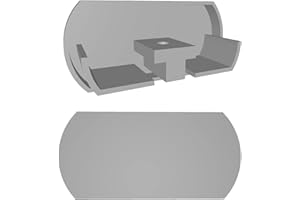 ULROAD KVARTAL - Juego de 2 tapas de repuesto para barra de rodadura Ikea Kvartal con 2 piezas de repuesto para rieles de guía, color gris