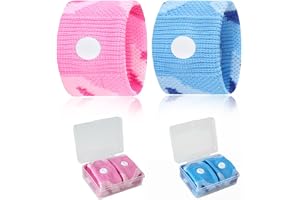 JYNVO 2 x Anti-åksjuka armband för barn och vuxna, illamående akupressur armband, perfekt för flyg, båtliv och bil