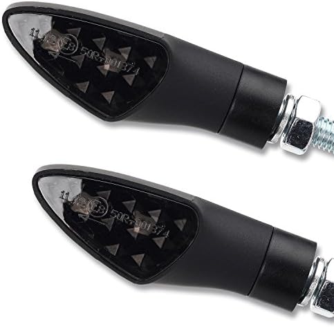 Front Rear Motorcycle LED Indicators Motorcycle Blinker Shield Black Smoke Lens Electric Quad ATV Scooter Moped