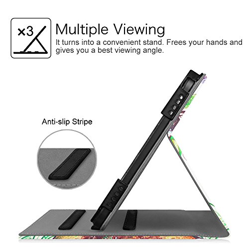 Fintie Samsung Galaxy Tab A 10.1 Hülle – [Eckenschutz] Multi-Winkel Betrachtung Folio Stand Schutzhülle Cover Case Tasche mit Dokumentschlitze, Standfunktion, Auto Wake / Sleep für Samsung Galaxy Tab A 10,1 Zoll T580N / T585N Tablet (2016 Version), Liebesbaum - 4