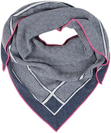 Triangle scarf with Cashmere, Excellent Quality with Maze for Boys and Girls – XXL Women's Cloth and Scarf Women's Scarf Cashmere Knitting Goods for Summer and Winter Dreams -  Blue - One size