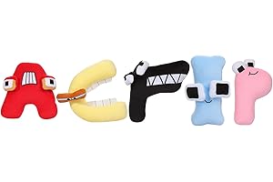 Ryoizen Alphabet Lore Plush, Cartoon Characters, 20cm Plushies Toy from Alphabet Lore, A-Z plush pillow Children's Enlightenment Toys Cute Stuffed Pillow Doll for Kids and Adults Fans Gift (5pcs)