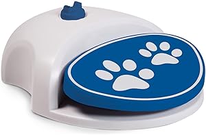 CoolPets Splash Water Fountain 27 x 23 x 9 cm - Fontaine à Boire pour Chien - Tuyau d'arrosage pour Chien - Livré avec Deux Buses - Refroidissement - Bleu
