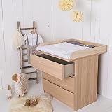 Puckdaddy Naturholz Wickelaufsatz Wickeltischaufsatz für IKEA Malm, Mandal, Brusali Kommode - 8