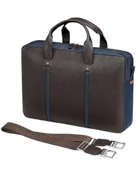 Web Milled-Grain Leder und Nylon 1 File Laptop Halter von Giorgio Fedon 1919