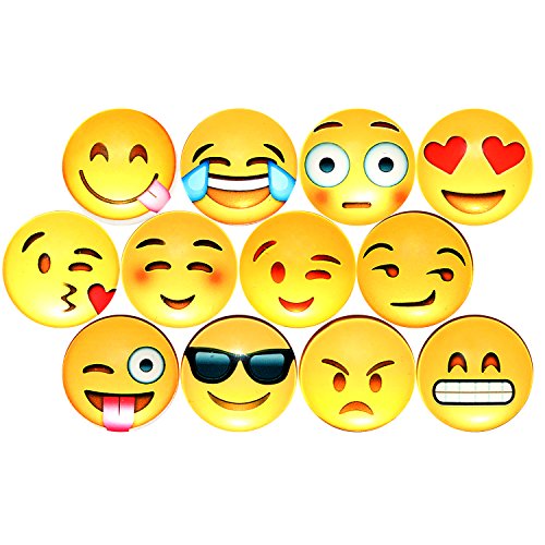 almondcy Lovely Emoji-Muster Glas Kühlschrank Magnet Aufkleber Home Dekoration Kristall Kühlschrank Magnete & #-; 12 - 5