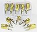 10pcs Golden Reusable UV Gel Acrylic Nail Art Tips Extension Guide Form Tool